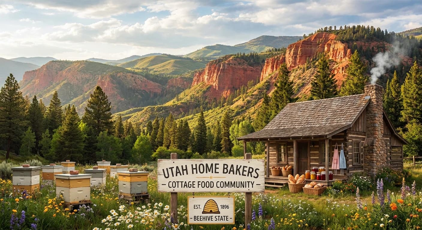 Scenic Utah mountain landscape representing the home baker cottage food community in the Beehive State