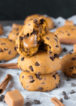 Caramel Stuffed Pumpkin-Loaded Cookie!- (Seasonal Item)