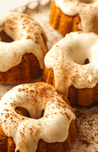 Spiced Pumpkin Mini Bundt Cakes